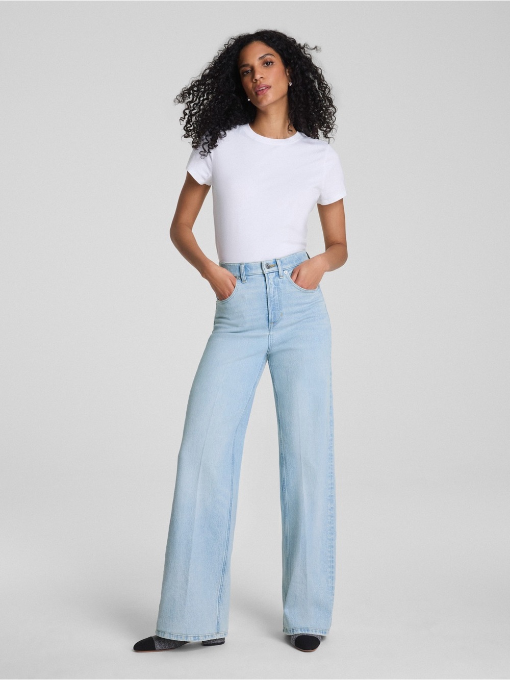 NWT! Spanx Authentic 360 Wide Leg Jeans I. Vintage Coastline